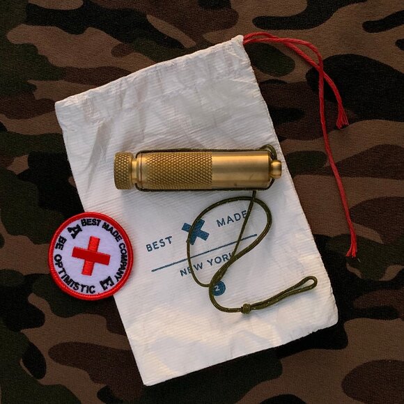 The Best Made Co brass capsule match case with compass - Picture 1 of 12